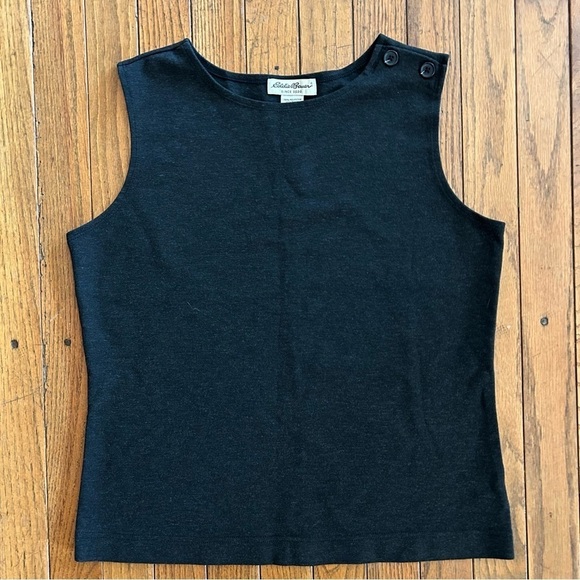 Eddie Bauer Charcoal Gray Sleeveless Top, Size Small - Picture 1 of 7